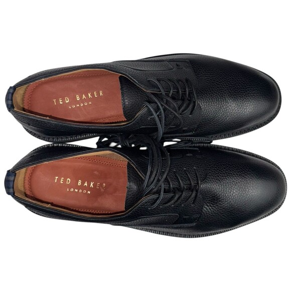 Ted Baker London Mens Size 11 Oxford Textured Leather Shoes Black Dress Casual main image 9